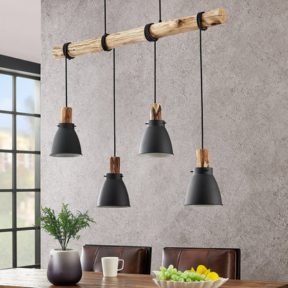Pendelleuchte Rustikales Holz Metall Deckenlampe