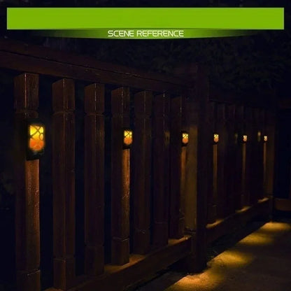 Solar Flame Lichter, 96 LED wasserdichte Wandlampen für Außen Garten, Hof und Gehweg Dekoration