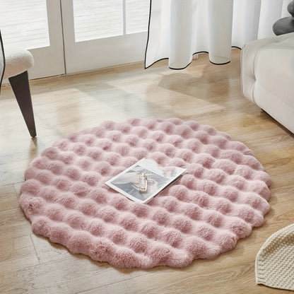 Fluffy Rund Dekorativteppich für Gemütliche Zuhause und Bürosräume