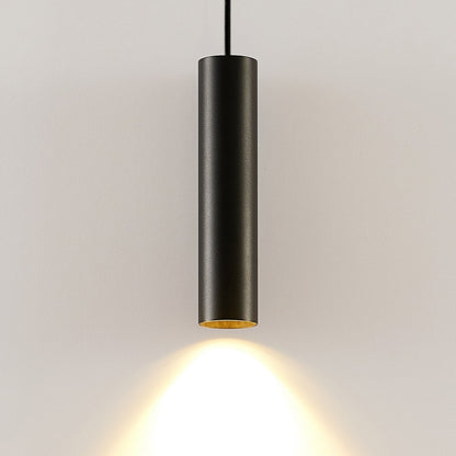 Pendelleuchte Modern Schwarz Aluminium Zylinderlampe