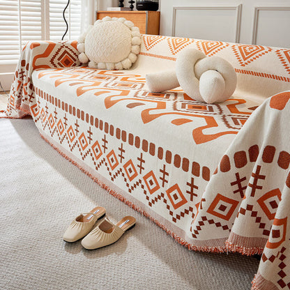 Boho Geometrische Chenille Sofa/Couchbezug