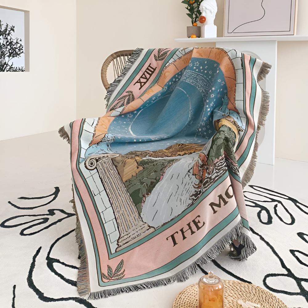 Moon Tarot Wandteppich Decke