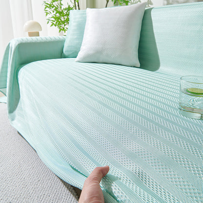 Gestreiftes Sommer-Kühlsofa-Wurf-Couchbezug