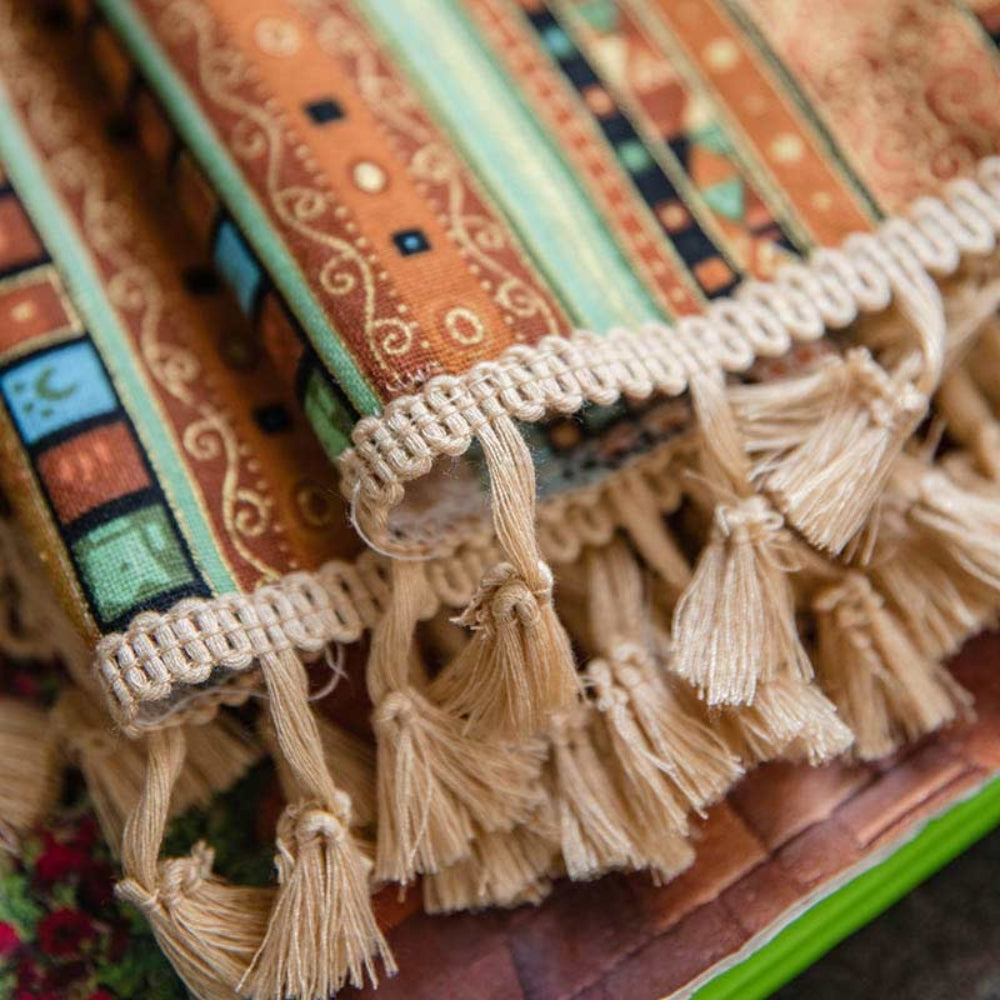 Bunte Quastenvorhang Lichtfilternde Gardinen