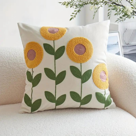 Garduru Kissenbezug mit Botanischem Blumenmuster