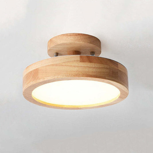 Garduru Holz LED Deckenleuchte – Dimmbar 36W natürliche Eleganz