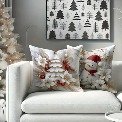 Weihnachts Charm Samt Kissenbezüge | Set von 4