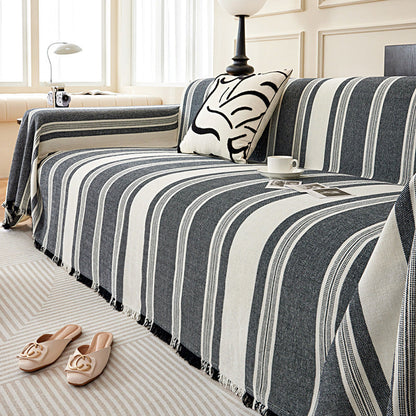 Gestreiftes Chenille Sofa-/Couchbezug