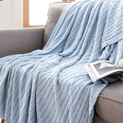 Geflochtene Strickbaumwoll-Decke