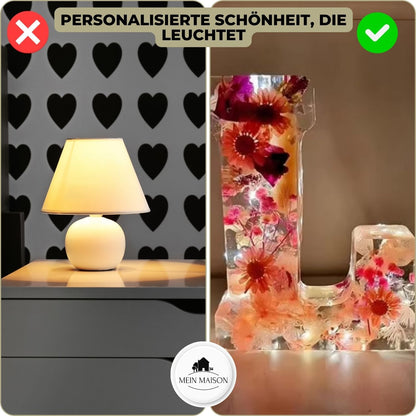 50% RABATT | FloraLetter™ - Blumenlampenbuchstaben aus Harz