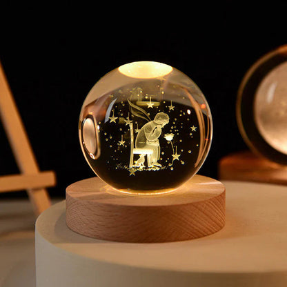 Leuchtende Mond Kristallkugel