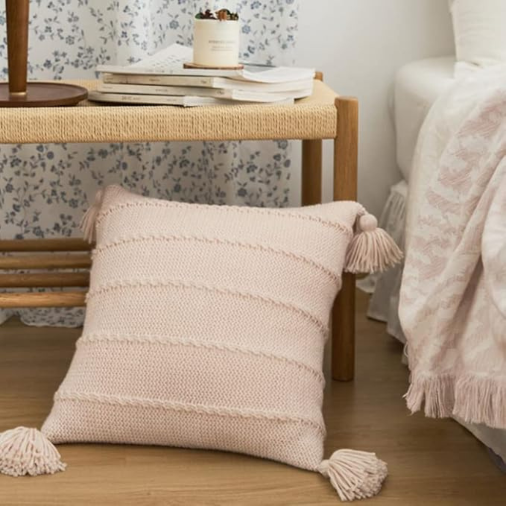 Nordic Strickfransen Kissen