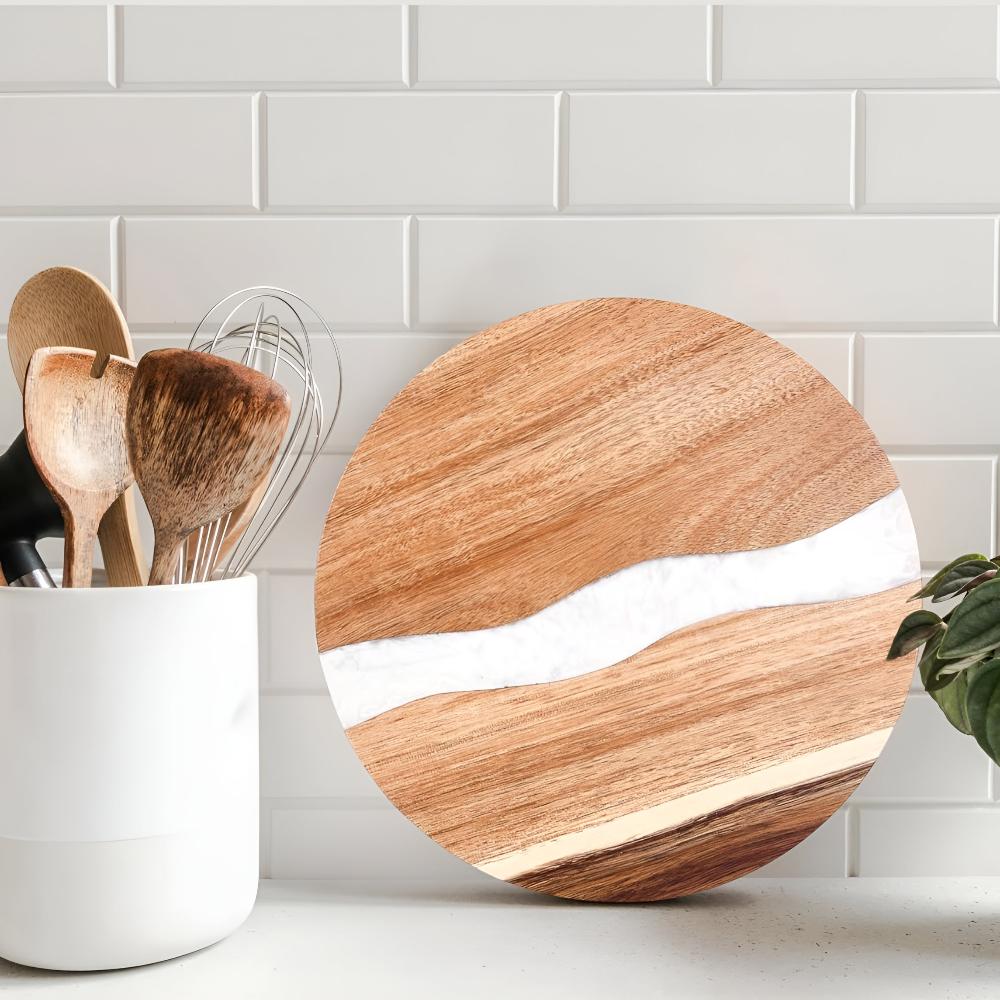 Artisan Epoxidharz runde Holzschneidebrett