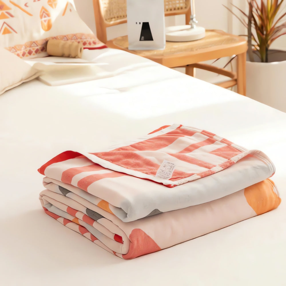 Chevron-Design Vier-Layer Baumwolle Decke
