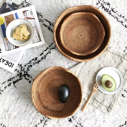 Stylische handgewebte Rattan-Basket