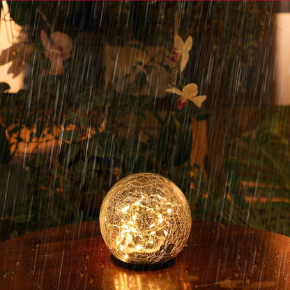 Solar Crack Ball Lampe: Wasserdichte Gartenornamente