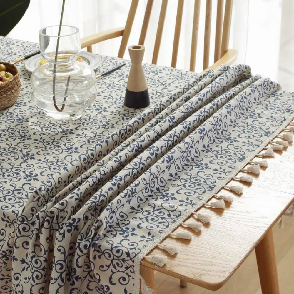 Cottage Chic gemusterte Tischdecke