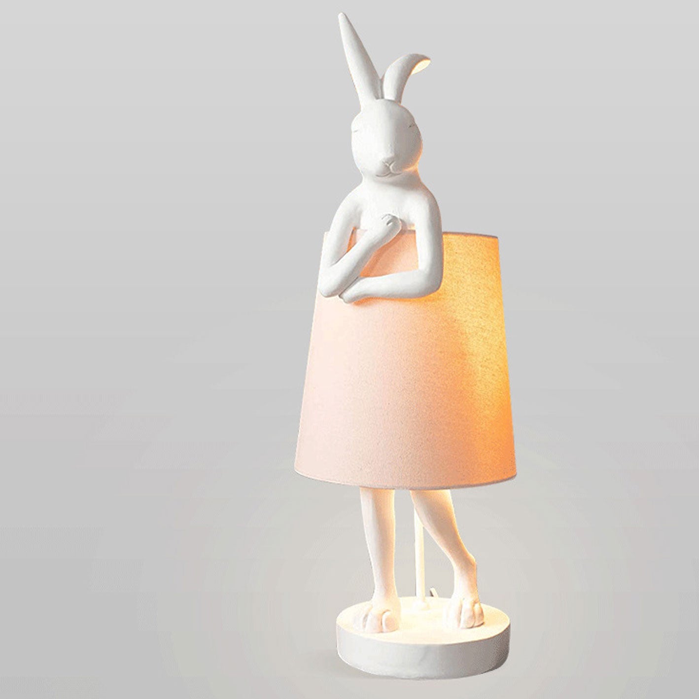 Garduru Nordic Rabbit LED Tischlampe | Kabellos | Stimmungslicht | Resin Design | Dekoration für Zuhause