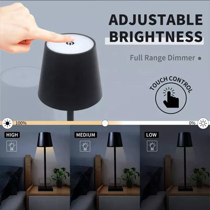 LumiFlex – Luxuriöse kabellose Tischlampe mit einstellbarer Beleuchtung