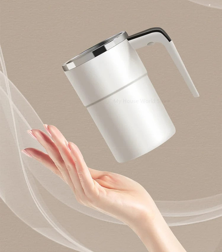Royaleva Wiederaufladbare Selbstrührende Kaffeetasse – Tragbarer Elektrischer Mischbecher aus Edelstahl für müheloses Brühen
