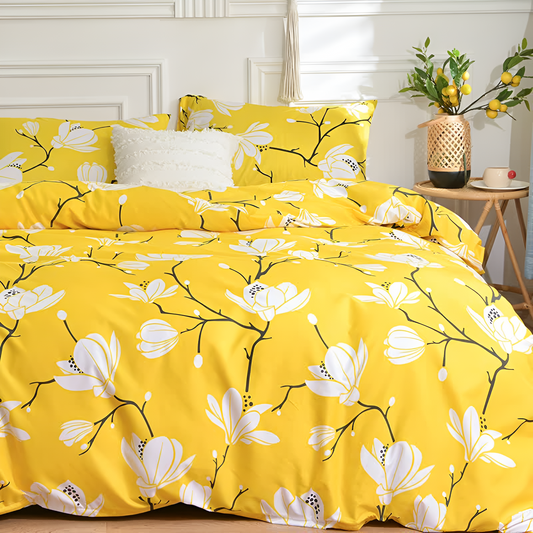 Yellow Blossom | 3-teilig Bettbezug Sets