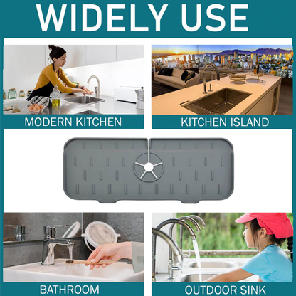 Luxora Silikon Wasserhahn Griff Tropfenfänger Tray - Flexibles Mat