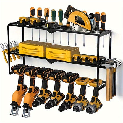 ToolShelf - Wandmontiertes Metall-Garagenregal - Schwebendes Werkzeugregal