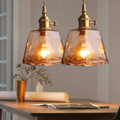 Eloise Vintage LED-Deckenlampen aus goldenem Metall und Glas für Schlafzimmer, Wohnzimmer, Esszimmer