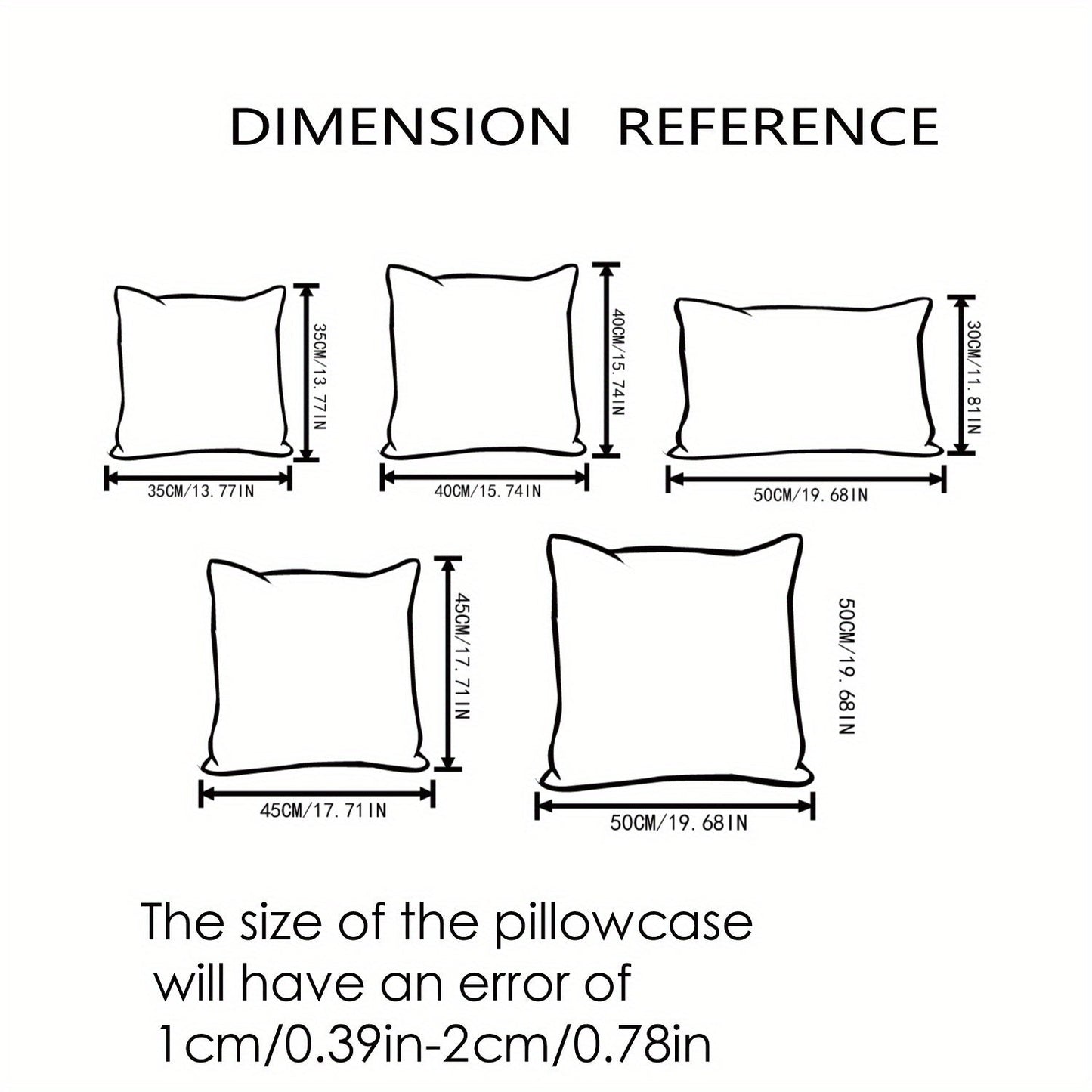 Polyester Kissenbezug - Einfach Stilvoller Dekokissenbezug für Schlafzimmer, Sofa und Wohnzimmer