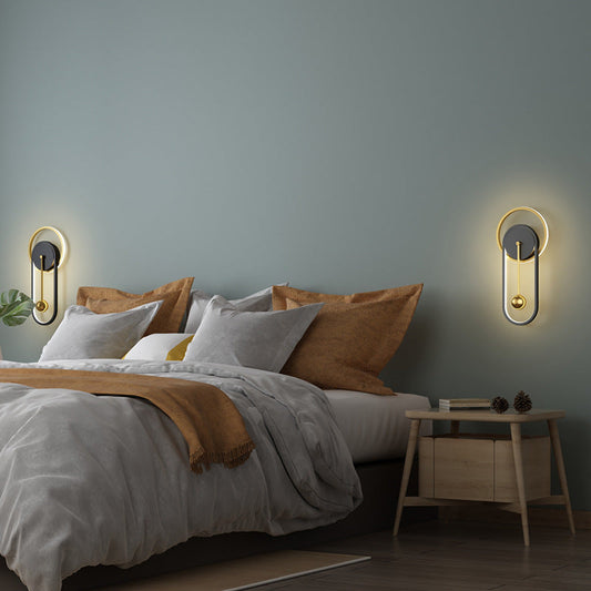 Nordic Minimalist Stille Uhr Wandlampe