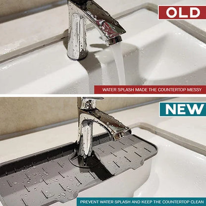 Luxora Silikon Wasserhahn Griff Tropfenfänger Tray - Flexibles Mat