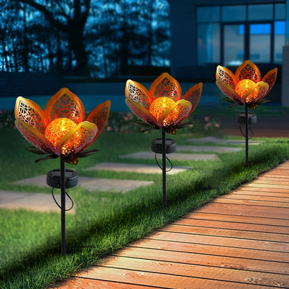 Solar Gartenleuchte Lotusblume – Dekorative LED Außenbeleuchtung für Garten und Hof