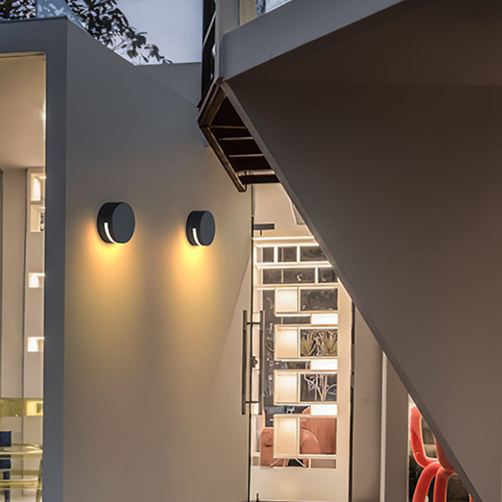 Garduru Runde Außenwandleuchte – IP65 wasserdicht Metall- und Glasdesign