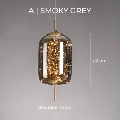 Hängelampe Essence - Moderne Eleganz mit braunem Glas und LED-Beleuchtung