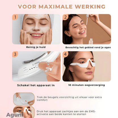 Therapeutische EMS-Brille mit Rotlicht-Technologie