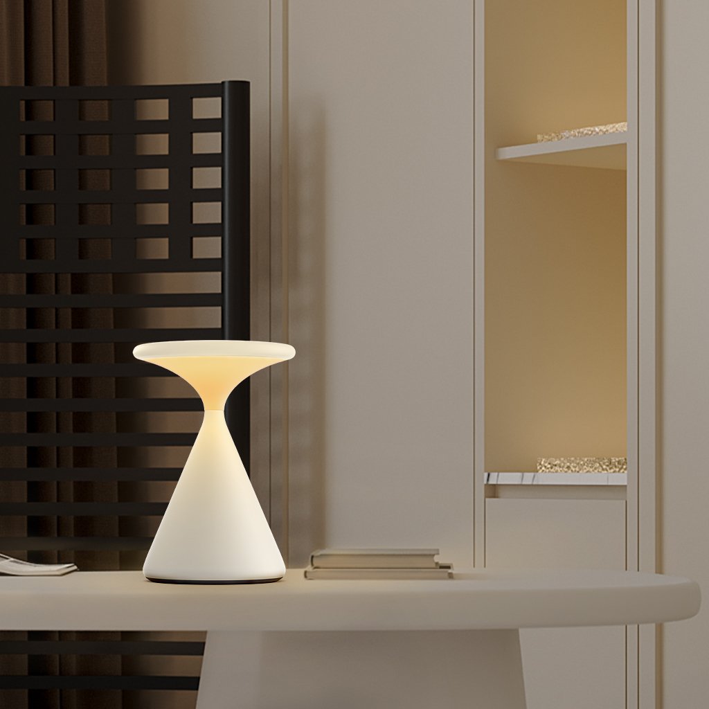 GlowSand - Elegante Sanduhr Tischlampe