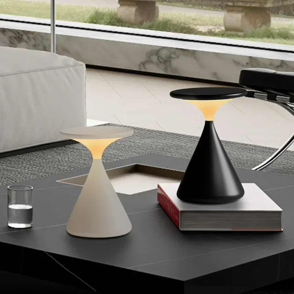 GlowSand - Elegante Sanduhr Tischlampe