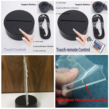 Flugzeug Nachtlicht, 3D Illusion LED Touch Lampe für Kinder, Nachttisch Weihnachtsgeschenk