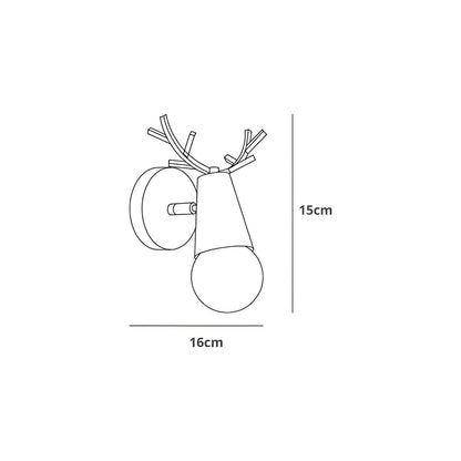 Garduru Licht - Nordische Macaron Geweih LED Wandlampe