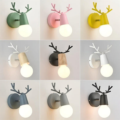 Garduru Licht - Nordische Macaron Geweih LED Wandlampe