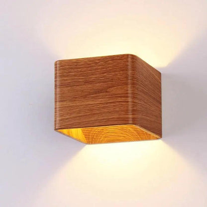 Garduru - Nordic Faux Holz Wandlampen Für Schlafzimmer