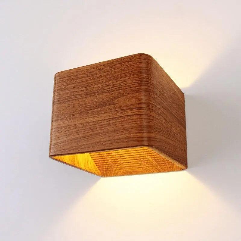 Garduru - Nordic Faux Holz Wandlampen Für Schlafzimmer