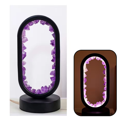 AuraStone | Natürliche Amethyst Beruhigende Tischlampe