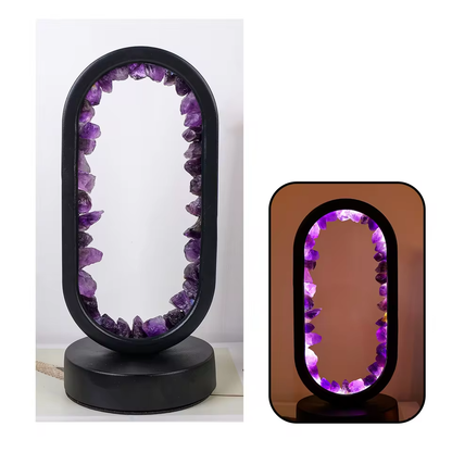 AuraStone | Natürliche Amethyst Beruhigende Tischlampe