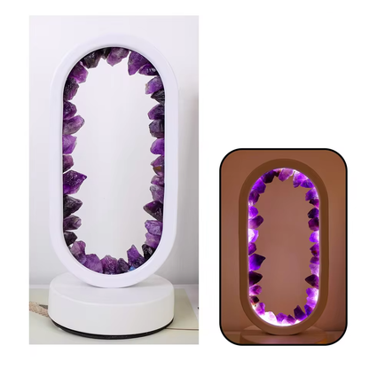 AuraStone | Natürliche Amethyst Beruhigende Tischlampe