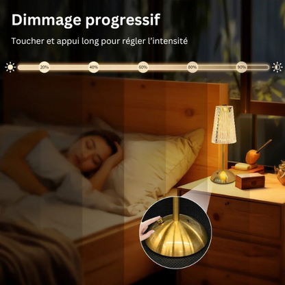 Éclat Cristal - Luxuriöse Kabelgebundene Tischlampe