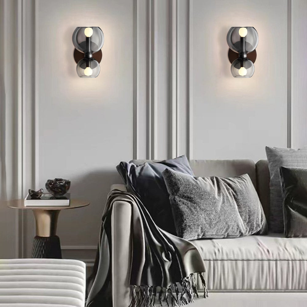 Valentina Moderne LED-Wandleuchte von Garduru – Weiß – Metall/Glas – Für Wohnzimmer