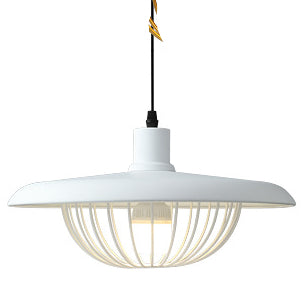 Aufhängung Imitation Holz - Hängeleuchte im nordischen Stil mit industriellen Details