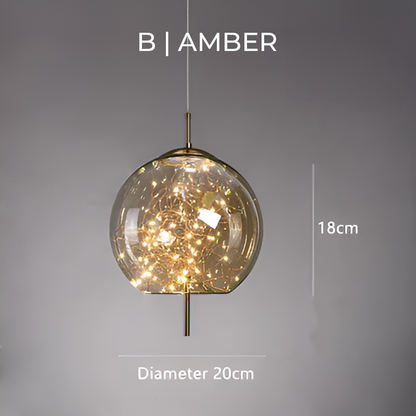 Hängelampe Essence - Moderne Eleganz mit braunem Glas und LED-Beleuchtung
