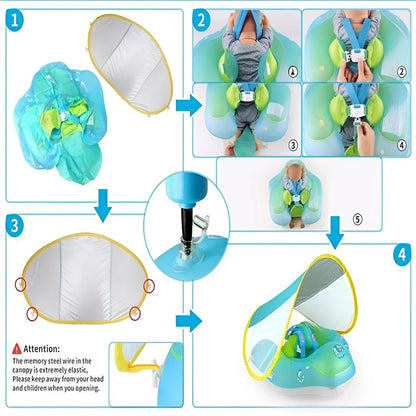 Baby Float mit abnehmbarem Sonnenschirm